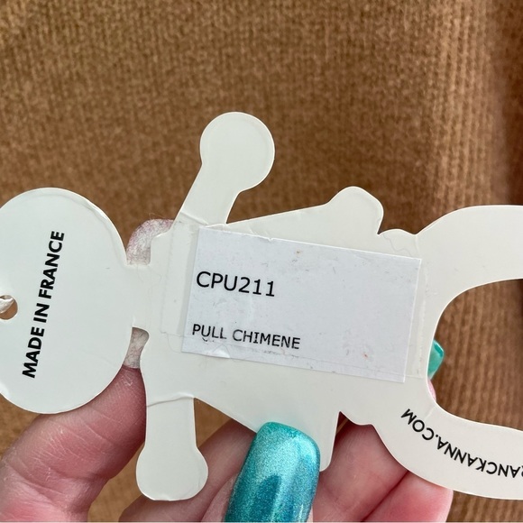 Franck Anna Paris, By FA Concept, Tan Rib Button Detail Crew Sweater, Si… - Picture 9 of 10